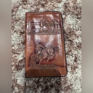 Cowboy genuine antique men’s checkbook/wallet